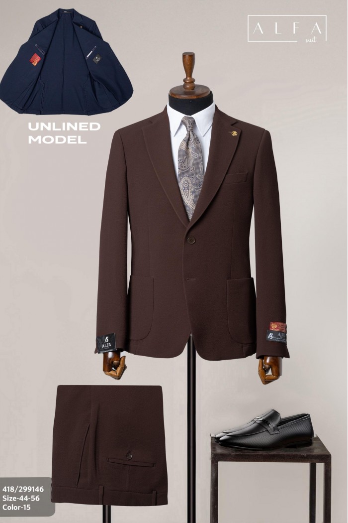 Alfa Suit Slim Fit Açık Gri Düz Takım Elbise Alfa Suit Slim Fit Açık Gri Düz Takım Elbise