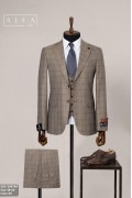 Alfa Suit Slim Fit Açık Gri Düz Takım Elbise Alfa Suit Slim Fit Açık Gri Düz Takım Elbise