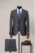 Alfa Suit Slim Fit Açık Gri Düz Takım Elbise Alfa Suit Slim Fit Açık Gri Düz Takım Elbise