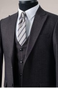Alfa Suit Slim Fit Koyu Gri Düz Takım Elbise Alfa Suit Slim Fit Koyu Gri Düz Takım Elbise
