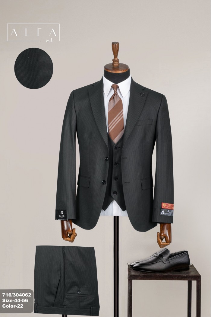 Alfa Suit Slim Fit Açık Gri Düz Takım Elbise Alfa Suit Slim Fit Açık Gri Düz Takım Elbise
