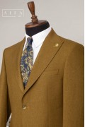 Alfa Suit Slim Fit Kahverengi Düz Takım Elbise Alfa Suit Slim Fit Kahverengi Düz Takım Elbise