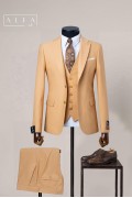 Alfa Suit Slim Fit Bej Düz Takım Elbise Alfa Suit Slim Fit Bej Düz Takım Elbise