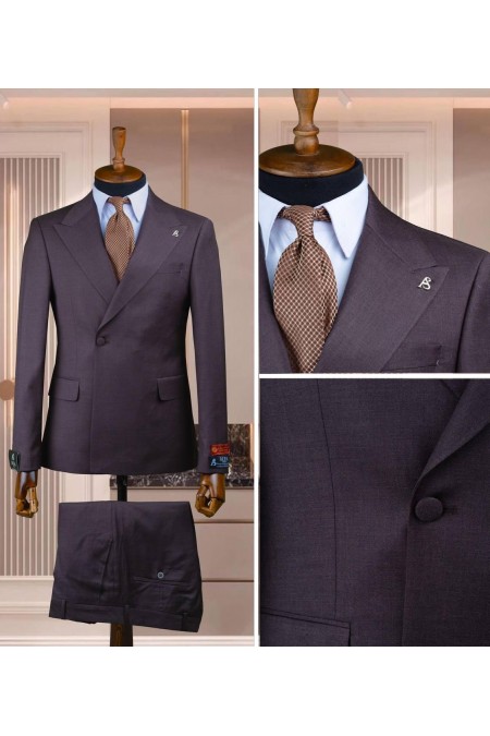 Alfa Suit Tek Düğme Kruvaze Antrasit Takım Elbise | Modern Zarafetin Yeni Yorum