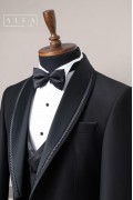 Alfa Suit Slim Fit Koyu Gri Düz Takım Elbise Alfa Suit Slim Fit Koyu Gri Düz Takım Elbise