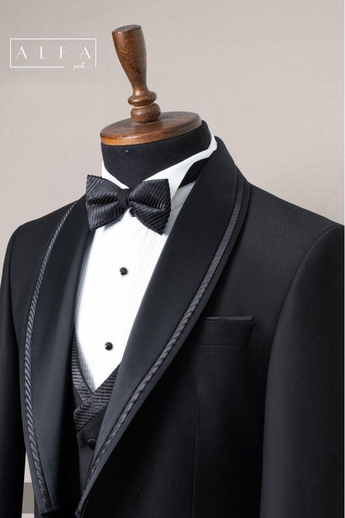 Alfa Suit Slim Fit Koyu Gri Düz Takım Elbise Alfa Suit Slim Fit Koyu Gri Düz Takım Elbise
