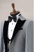Alfa Suit Slim Fit Açık Gri Düz Takım Elbise Alfa Suit Slim Fit Açık Gri Düz Takım Elbise