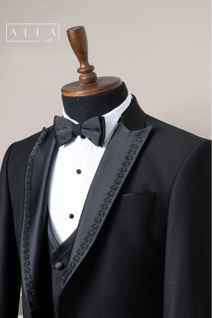 Alfa Suit Slim Fit Koyu Gri Düz Takım Elbise Alfa Suit Slim Fit Koyu Gri Düz Takım Elbise