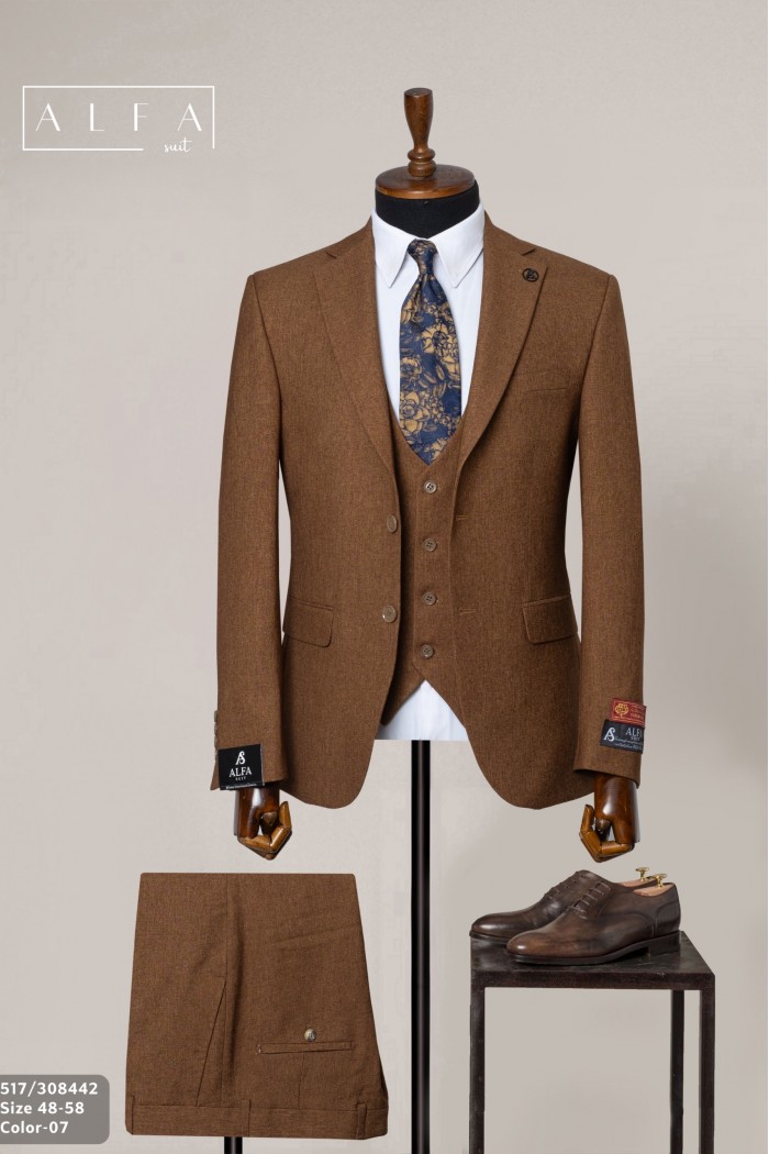 Alfa Suit Slim Fit Açık Gri Düz Takım Elbise Alfa Suit Slim Fit Açık Gri Düz Takım Elbise