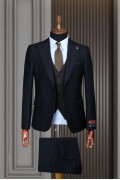Alfa Suit Slim Fit Koyu Gri Düz Takım Elbise Alfa Suit Slim Fit Koyu Gri Düz Takım Elbise
