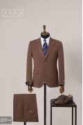 Alfa Suit Slim Fit Açık Gri Düz Takım Elbise Alfa Suit Slim Fit Açık Gri Düz Takım Elbise