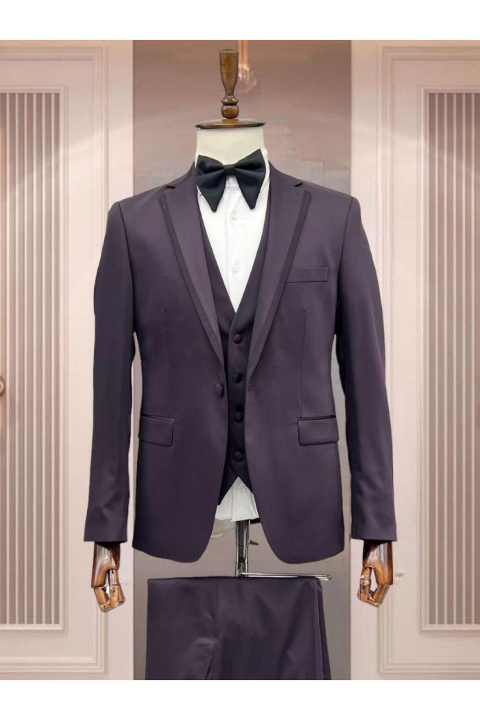 Alfa Suit Slim Fit Açık Gri Düz Takım Elbise Alfa Suit Slim Fit Açık Gri Düz Takım Elbise