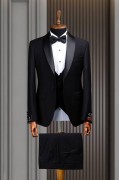 Alfa Suit Slim Fit Koyu Gri Düz Takım Elbise