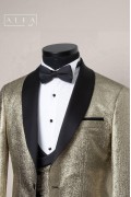 Alfa Suit Slim Fit Açık Gri Düz Takım Elbise