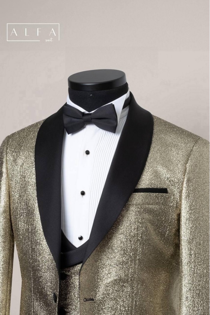 Alfa Suit Slim Fit Açık Gri Düz Takım Elbise