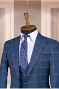 Alfa Suit Slim Fit Açık Gri Düz Takım Elbise