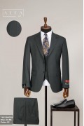 Alfa Suit Slim Fit Açık Gri Düz Takım Elbise