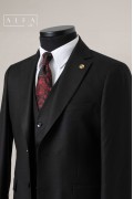 Alfa Suit Slim Fit Koyu Gri Düz Takım Elbise