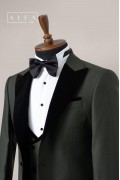 Alfa Suit Slim Fit Koyu Gri Düz Takım Elbise