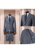 Alfa Suit Slim Fit Açık Gri Düz Takım Elbise