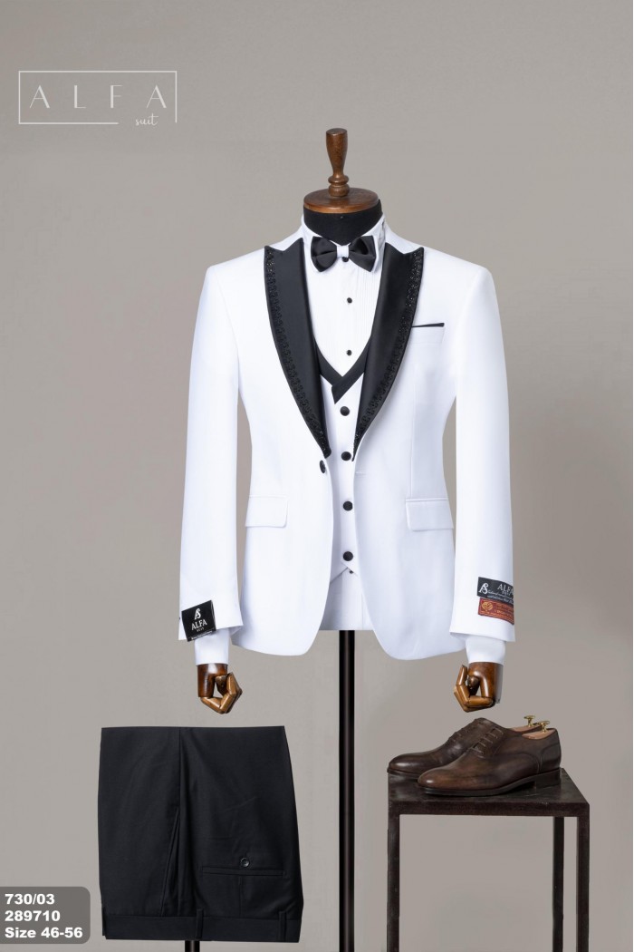 Alfa Suit Slim Fit Açık Gri Düz Takım Elbise