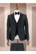 Alfa Suit Slim Fit Açık Gri Düz Takım Elbise