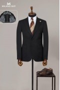 Alfa Suit Slim Fit Açık Gri Düz Takım Elbise