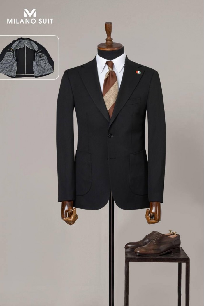 Alfa Suit Slim Fit Açık Gri Düz Takım Elbise