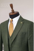Alfa Suit Slim Fit Açık Gri Düz Takım Elbise