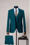 Alfa Suit Slim Fit Açık Gri Düz Takım Elbise