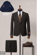 Alfa Suit Slim Fit Açık Gri Düz Takım Elbise