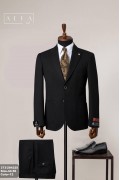 Alfa Suit Slim Fit Açık Gri Düz Takım Elbise