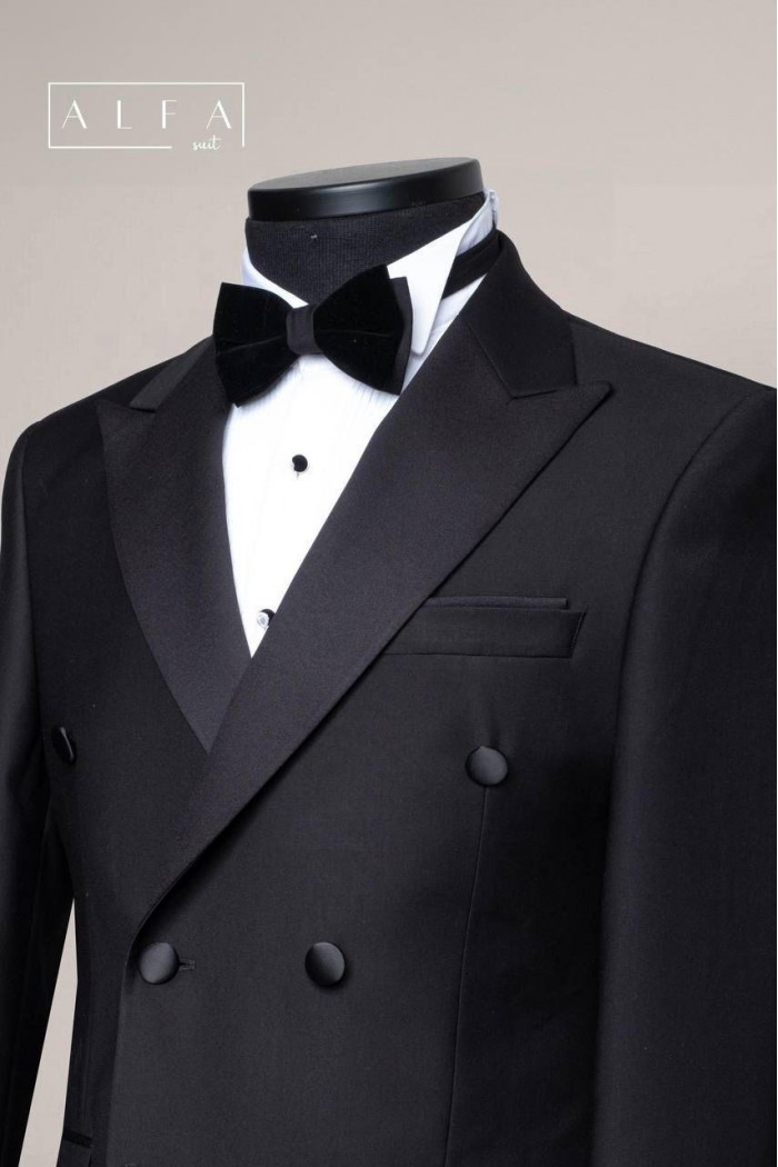 Alfa Suit Slim Fit Koyu Gri Düz Takım Elbise