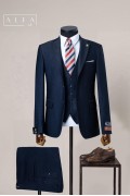 Alfa Suit Slim Fit Açık Gri Düz Takım Elbise