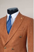 Alfa Suit Slim Fit Açık Gri Düz Takım Elbise