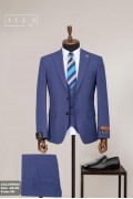 Alfa Suit Slim Fit Açık Gri Düz Takım Elbise