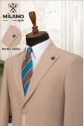 Alfa Suit Slim Fit Açık Gri Düz Takım Elbise