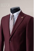 Alfa Suit Slim Fit Koyu Gri Düz Takım Elbise