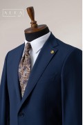 Alfa Suit Slim Fit Koyu Gri Düz Takım Elbise