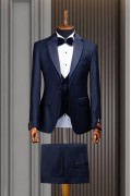 Alfa Suit Slim Fit Koyu Gri Düz Takım Elbise