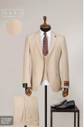 Alfa Suit Slim Fit Açık Gri Düz Takım Elbise