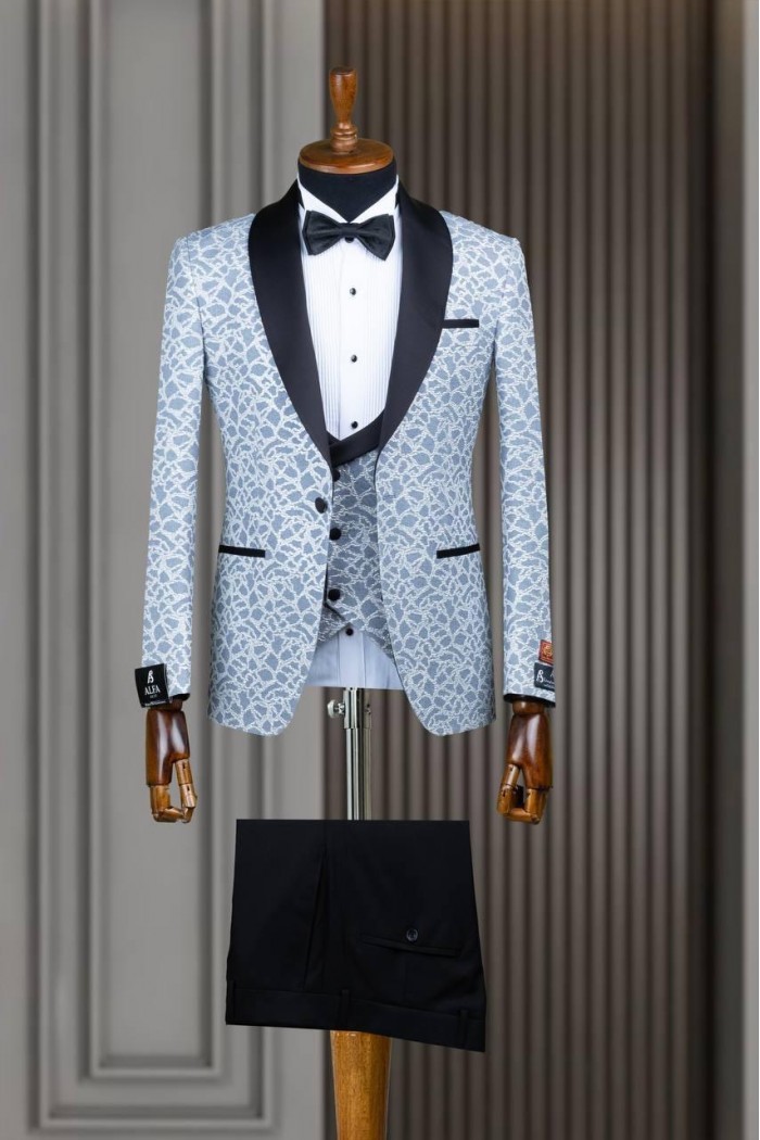 Alfa Suit Slim Fit Koyu Gri Düz Takım Elbise