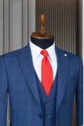 Alfa Suit Slim Fit Koyu Gri Düz Takım Elbise