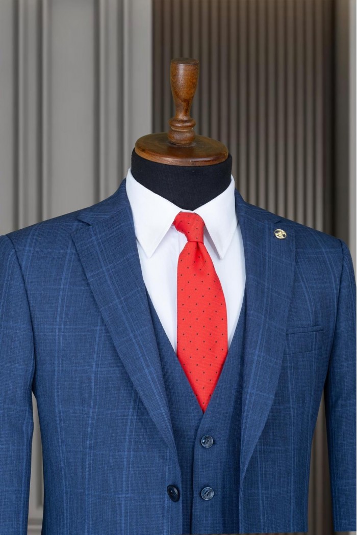 Alfa Suit Slim Fit Koyu Gri Düz Takım Elbise