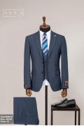 Alfa Suit Slim Fit Açık Gri Düz Takım Elbise