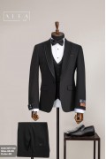 Alfa Suit Slim Fit Açık Gri Düz Takım Elbise