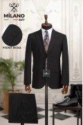 Alfa Suit Slim Fit Açık Gri Düz Takım Elbise