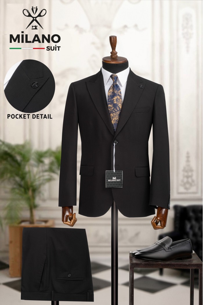 Alfa Suit Slim Fit Açık Gri Düz Takım Elbise