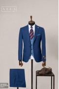 Alfa Suit Slim Fit Açık Gri Düz Takım Elbise