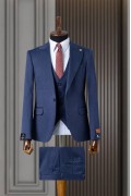 Alfa Suit Slim Fit Koyu Gri Düz Takım Elbise